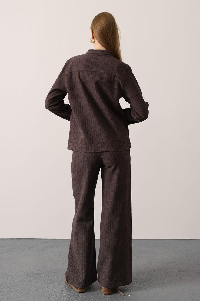 Conjunto Minimal Chic de 2 Piezas – Sueter y Pantalón Ancho